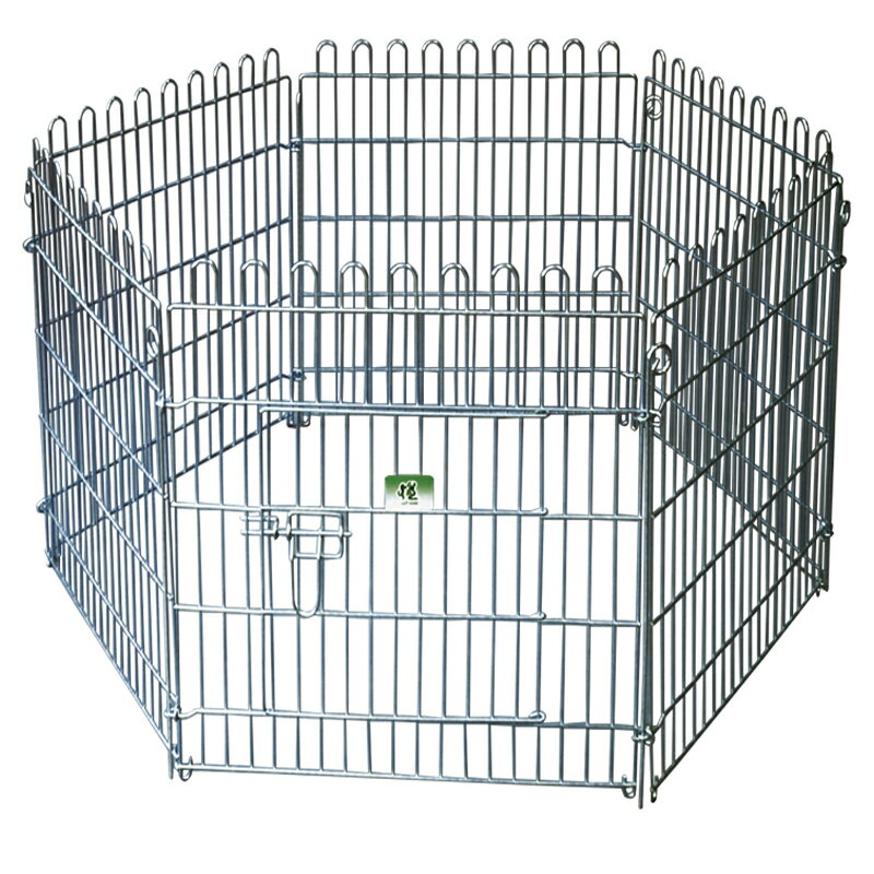 寵物圍欄6片可拆裝狗籠室內室外鍍鋅隔離柵欄中型小型犬/圍欄/欄杆/圍籠/門欄/欄柵
