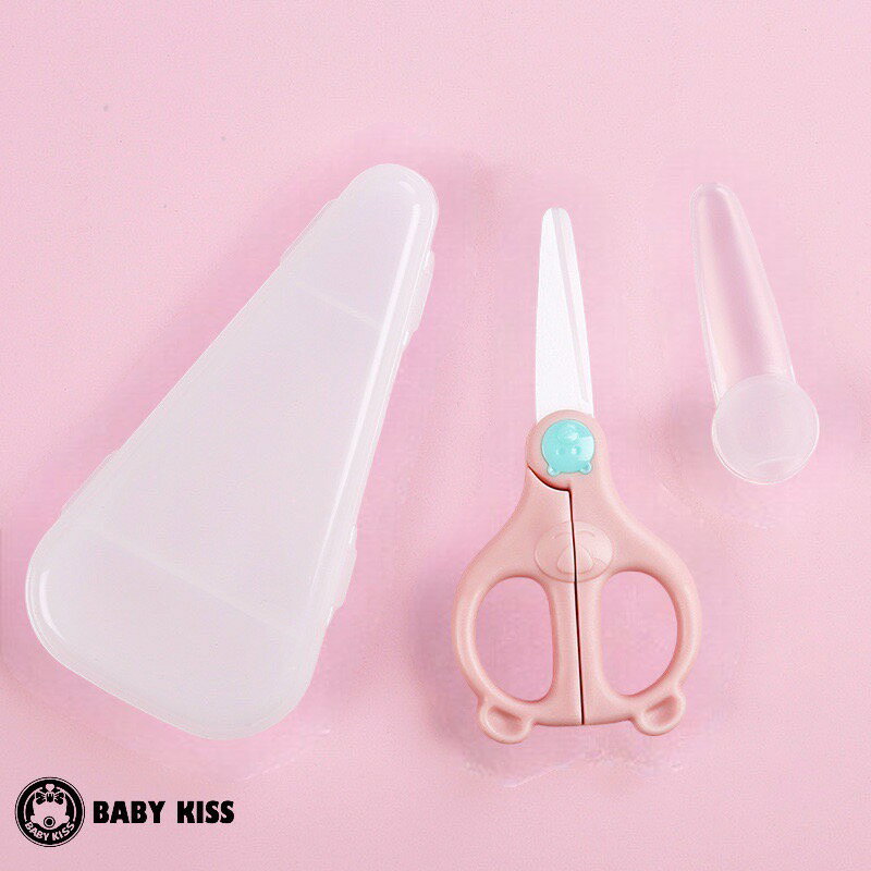 送收納盒》小熊造型陶瓷食物剪刀/輔食剪 7