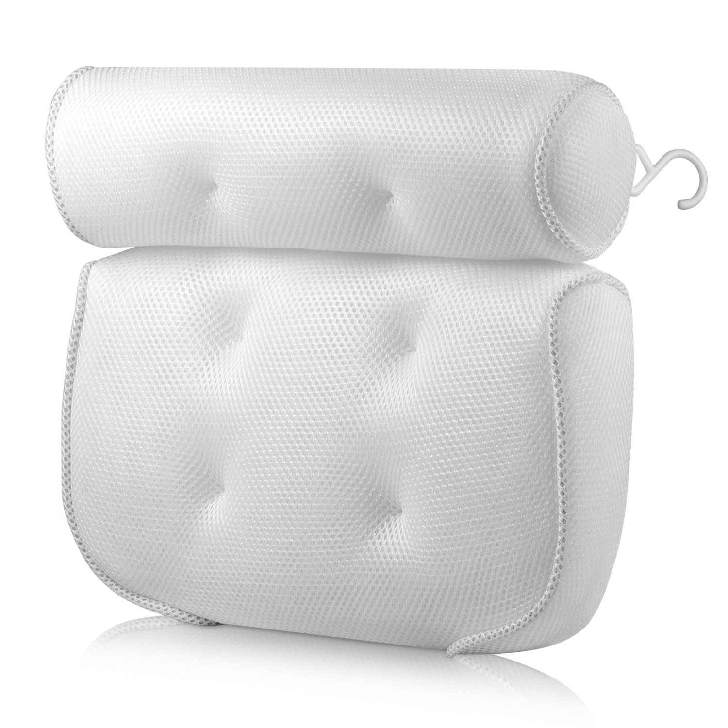 3D網佈吸盤枕頭 浴室枕頭 浴缸枕頭吸盤靠枕機洗水洗坐墊