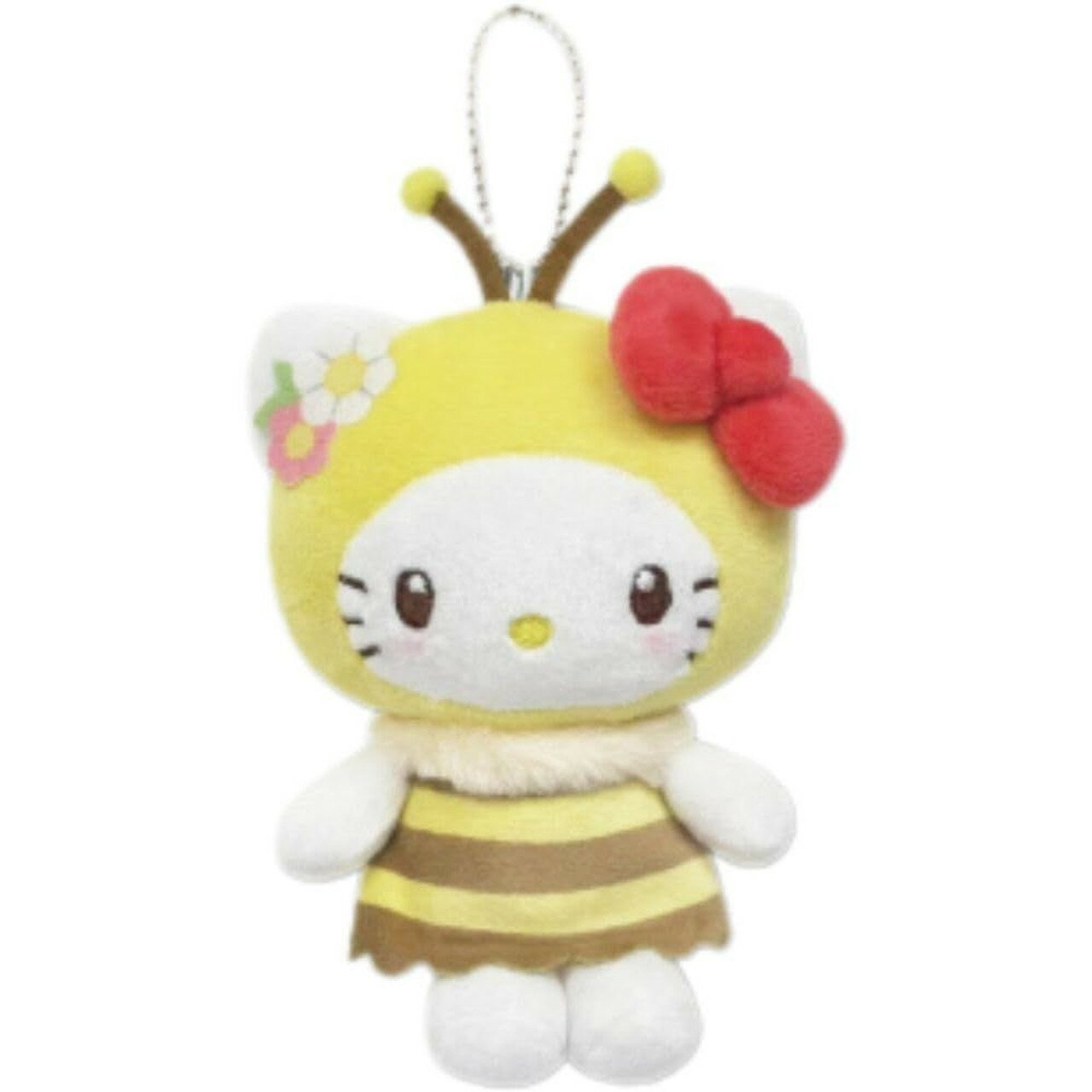 asdfkitty*KITTY變身蜜蜂 造型絨毛玩偶吊飾 零錢包 掛飾 鑰匙圈-日本正版商品