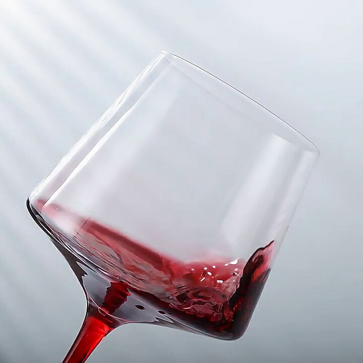 高檔大肚輕奢紅酒杯套裝紅桿紅領結勃艮第水晶高腳杯子家用葡萄酒