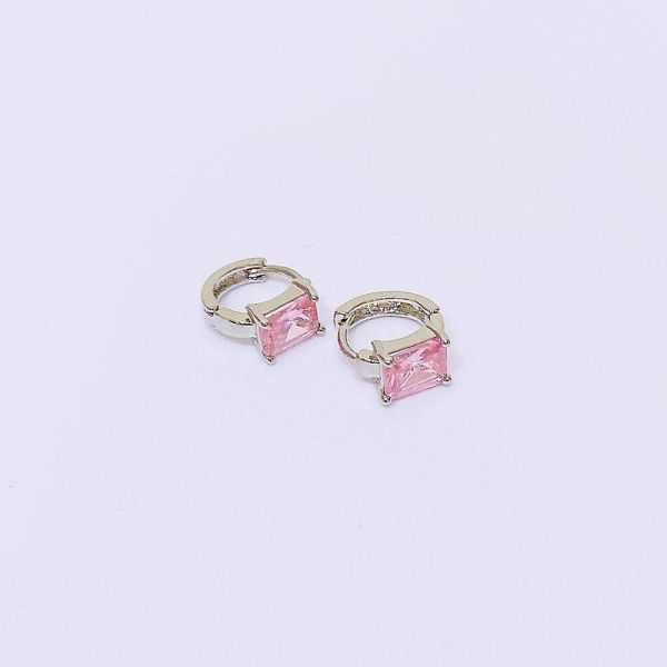 現貨專區｜方形優雅環扣式耳環-愛戀粉(hde19-PI)｜送禮精選店家★Reyna jewelry 女王飾品