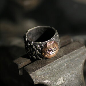 跋折羅VAJRA原創 龍鱗 手工純銀戒指22K點金粗獷復古指環重磅銀飾