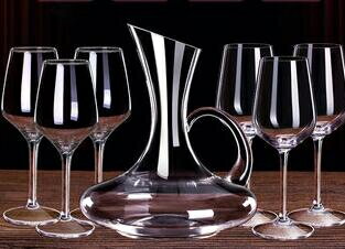 醒酒器 紅酒杯套裝家用醒酒器歐式大號小玻璃水晶杯葡萄酒高腳杯創意酒具