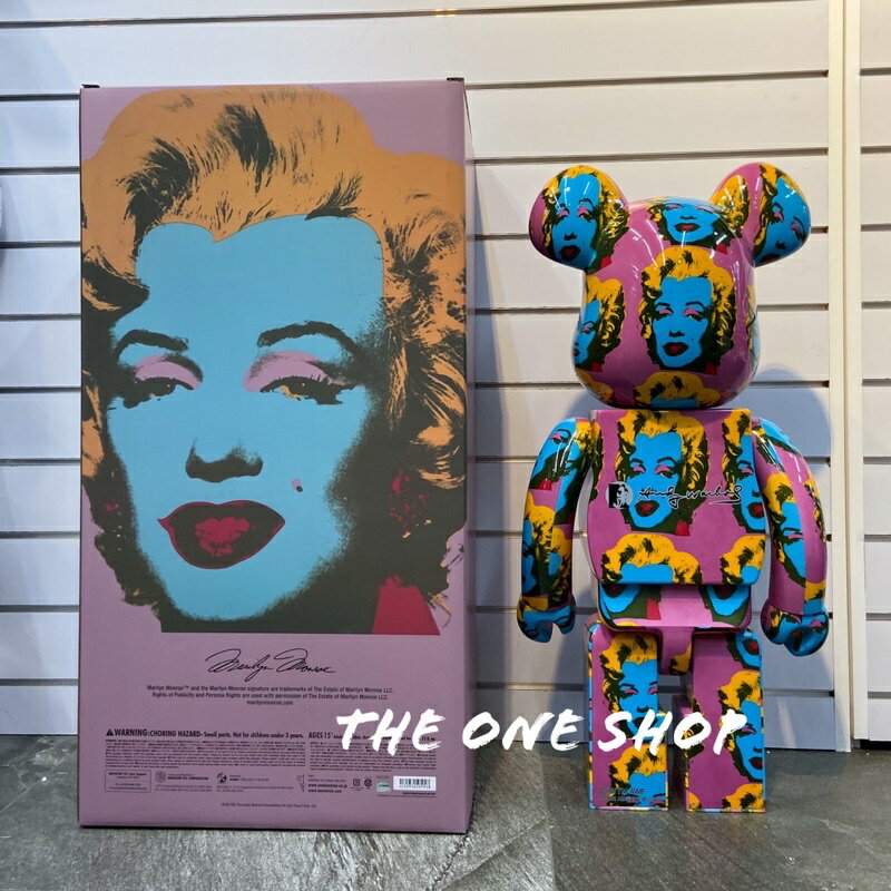BE@RBRICK × Andy Warhol × Marilyn Monroe Medicom Toy BE@RBRICK Bearbrick 400% + 100% Andy Warhol's