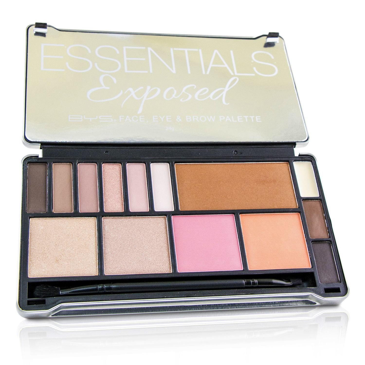 BYS - 多功能彩妝盤(臉, 眼&眉毛, 刷具x1 )Essentials Exposed Palette