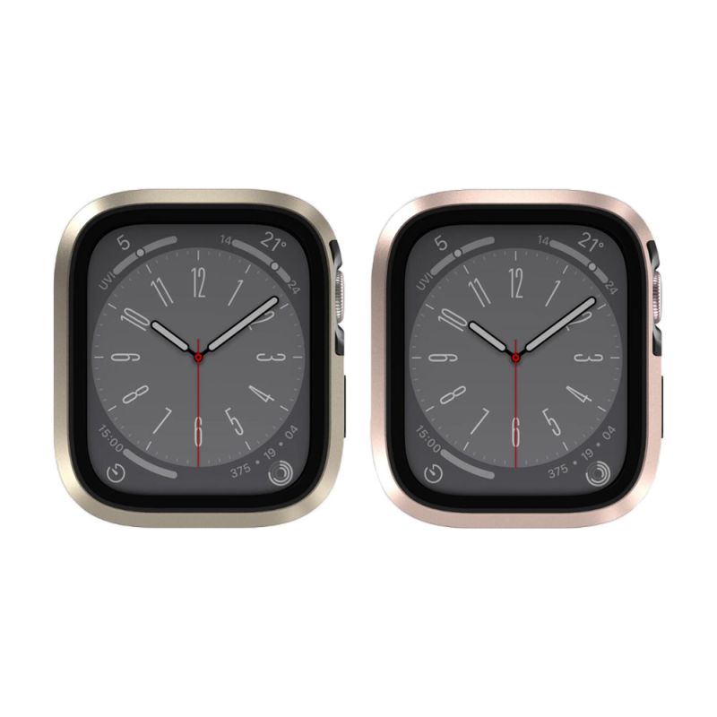 魚骨牌 SwitchEasy Apple 蘋果 Watch S7/S8/S9 (41mm)(45mm) Modern Hybrid 9H 鋼化玻璃鋁合金保護殼 手錶殼 保護套 金屬邊框 殼膜一體