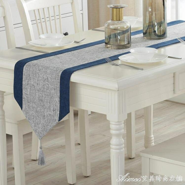 現代簡約桌旗中式禪意桌巾北歐茶桌布藝棉麻餐桌裝飾布床旗中國風