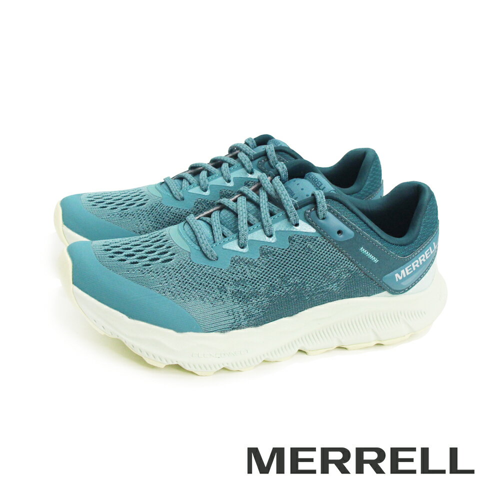 MERRELL(女)ANTORA 4 輕量戶外越野健行運動鞋 女鞋-藍綠色