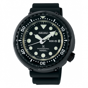 SEIKO 精工錶-黑牌款- Prospex 系列 1975鮪魚罐頭 鈦金屬1000米潛水手錶 7C46-0AP0C(S23631J1)-49mm-黑面膠帶【刷卡回饋 分期0利率】