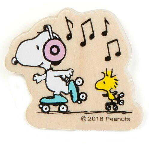 asdfkitty*SNOOPY史努比 溜冰 木製磁鐵 冰箱貼 裝飾磁鐵-日本正版商品