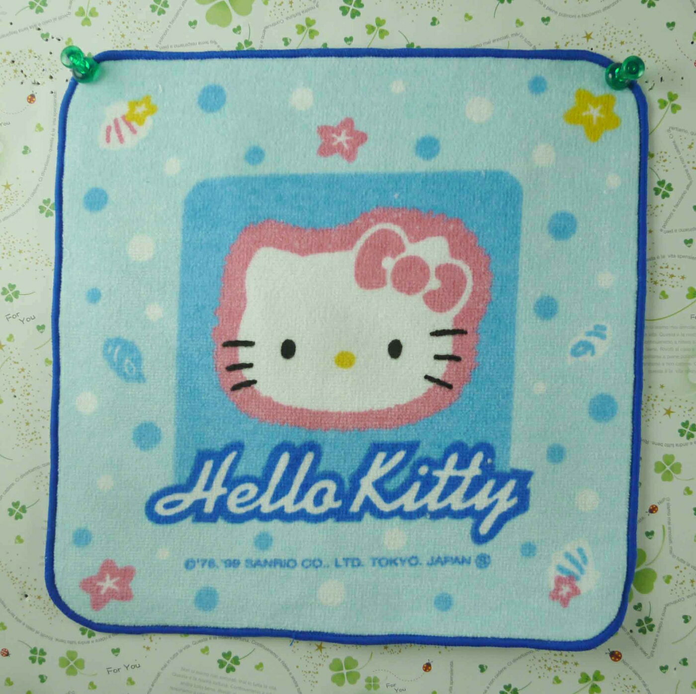 【震撼精品百貨】Hello Kitty 凱蒂貓 方巾/毛巾-海洋風 震撼日式精品百貨
