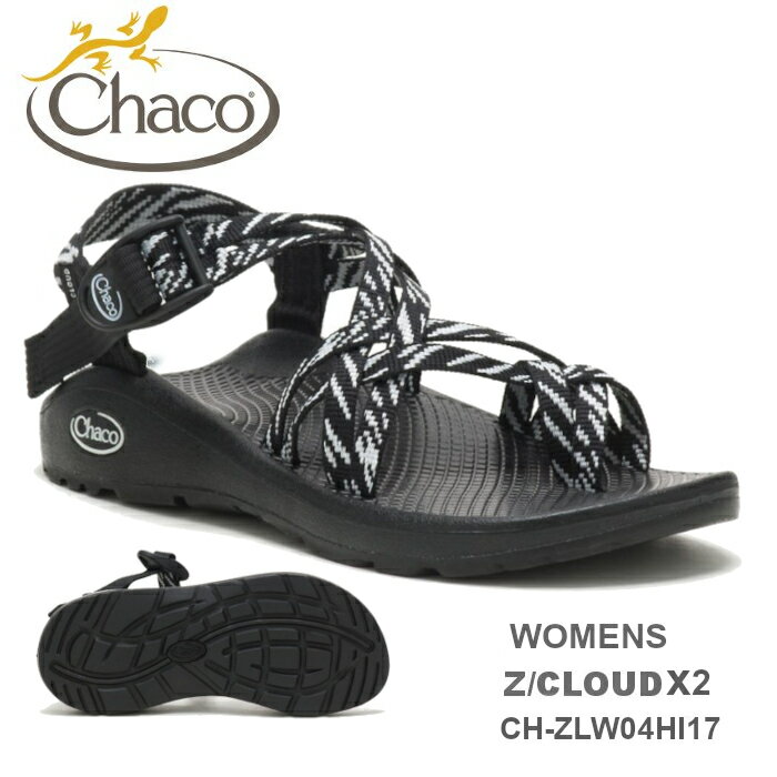 【速捷戶外】美國 Chaco cloud ZX/2 紓壓越野運動涼鞋 女款CH-ZLW04HI17 -雙織夾腳(威利黑白),戶外涼鞋,運動涼鞋,佳扣