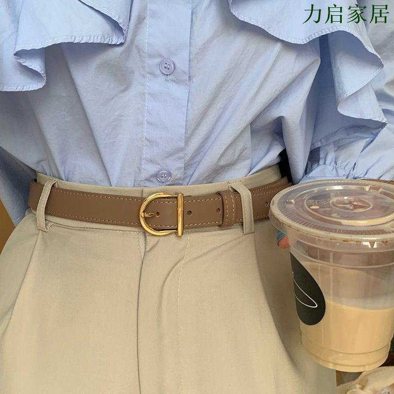 腰帶女ins潮 韓國學生時尚復古簡約裝飾配牛仔褲真皮褲腰牛皮皮帶