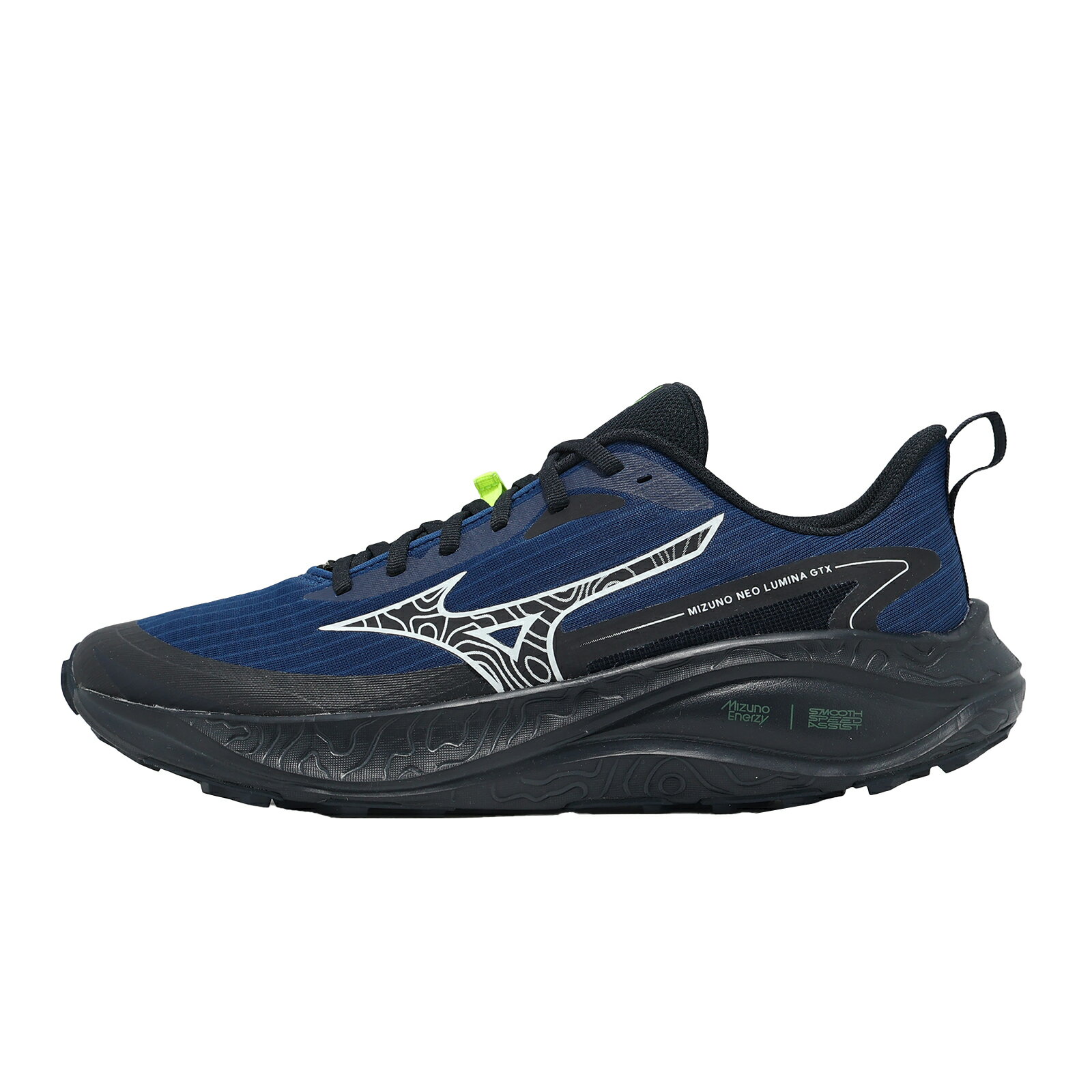 Mizuno 越野跑鞋 Neo Lumina GTX 男鞋 防水 藍黑 機能 戶外 美津濃 J1GJ2659-01