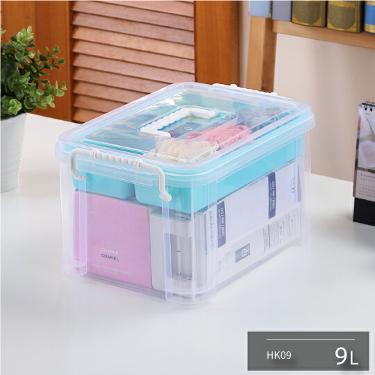 [Keyway聯府] 手提雙層整理箱 手提箱 工具箱 9L 收納箱 置物箱 分類箱 美術用品箱 HK09【139百貨】