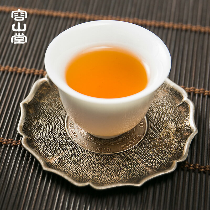 茶壺墊/茶杯墊 苗銀金屬仿古茶托銅質茶杯墊干泡茶席小茶台壺承茶具配件【MJ19745】
