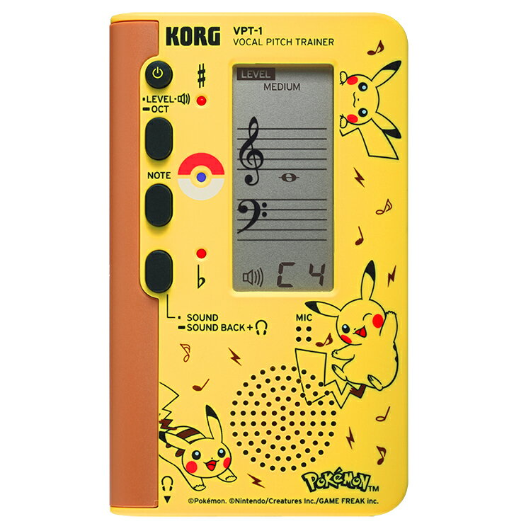 日本代購 KORG VPT-1 P025 寶可夢 聯名款 人聲音準訓練機 皮卡丘 調聲器 聲樂 歌唱 唱歌 音準 調音器
