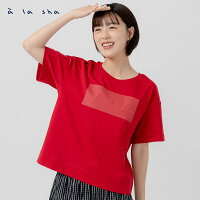 a la sha 氣質Logo印花落肩T a la sha 氣質Logo印花落肩T