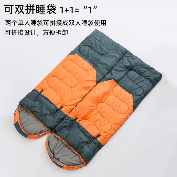 冬季防寒睡袋大人戶外露營加厚單人成人室內旅行雙人四季通用睡袋新