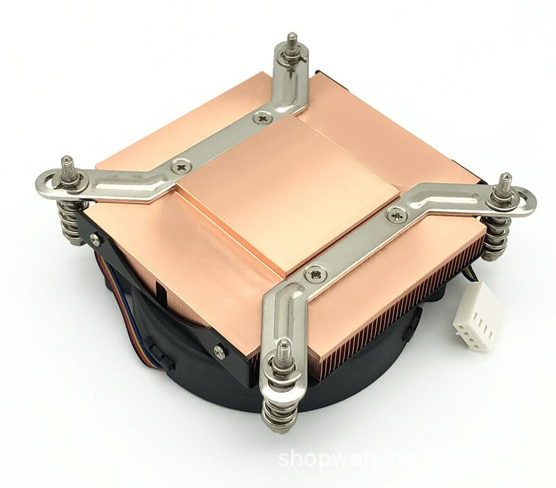 LGA2011/115X 1U主動臺式電腦cpu散熱器溫控風扇多平臺純銅銅管【Snowbelle優選】