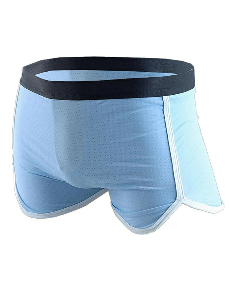 男性内褲 現貨 裙褲U型阿羅褲裙內褲男冰絲安睡裸睡無束縛青少年助發育舒適透氣 5折出清 4