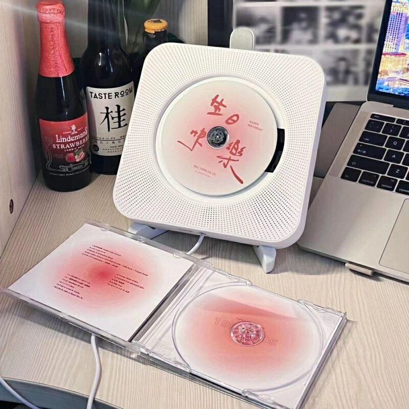 CD播放機 DVD播放器 家用 壁掛式CD播放機藍芽家用學習英語黑膠光碟專輯播放器復古cd機『XY39459』