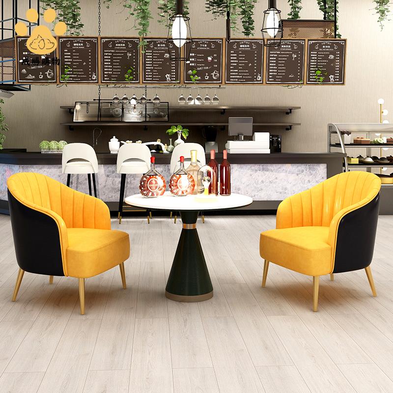 輕奢單人沙發椅民宿酒店靠背休閑椅美容院會所售樓處接待洽談沙發zm7181ws7181