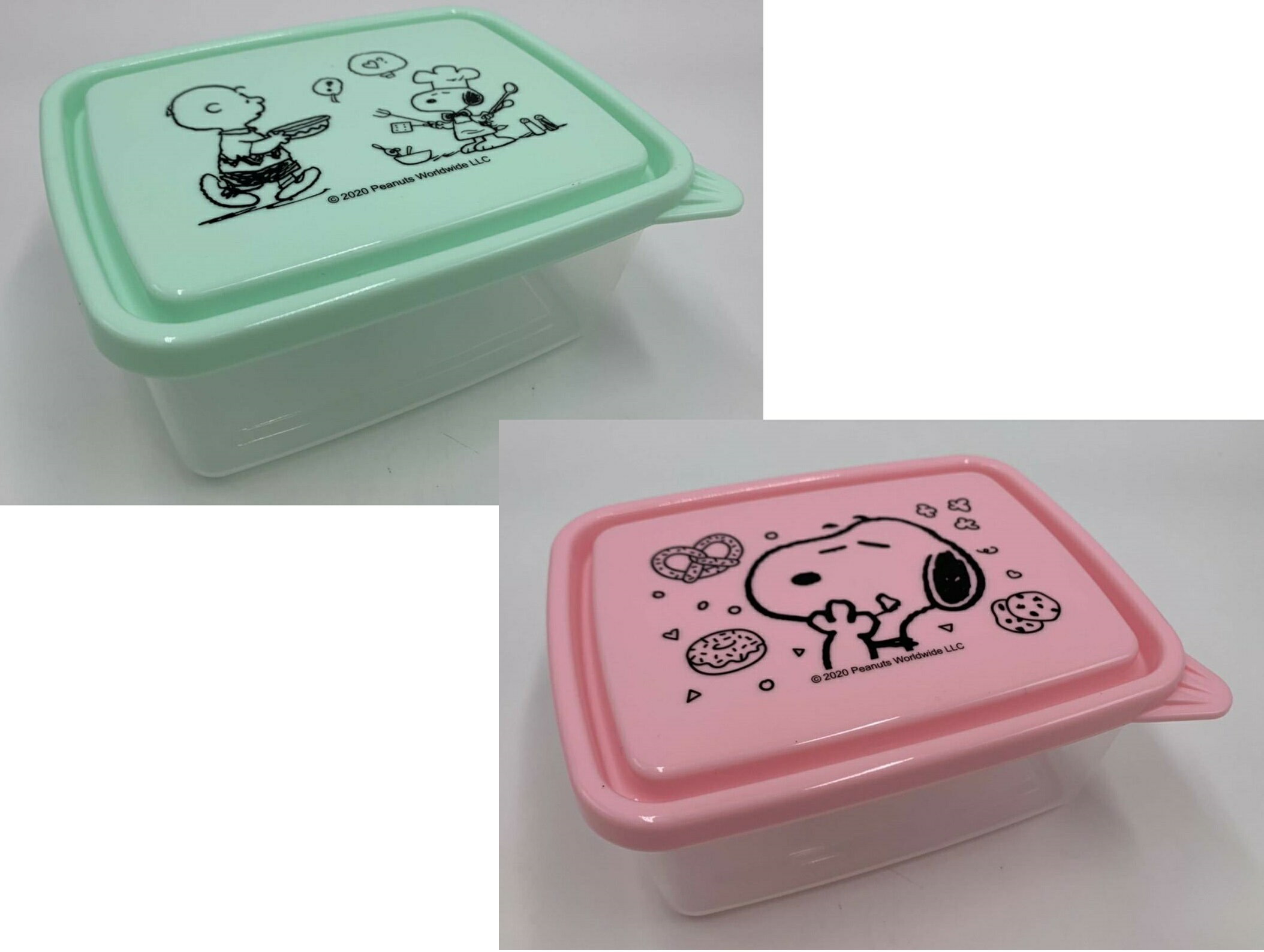 大賀屋 台灣製 正版 綠 史努比 便當盒 SGS檢驗 保鮮盒 午餐盒 置物盒 餐盒 水果盒 飯盒 T00120762