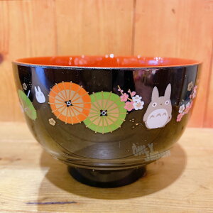 真愛日本 宮崎駿 吉卜力 日本製 漆器缽皿碗 龍貓和風紙傘梅 龍貓totoro 塑膠碗 漆器碗 碗 飯碗