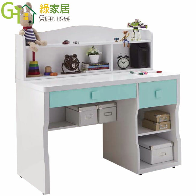 【綠家居】柯利森 時尚3.7尺雙色書桌/電腦桌