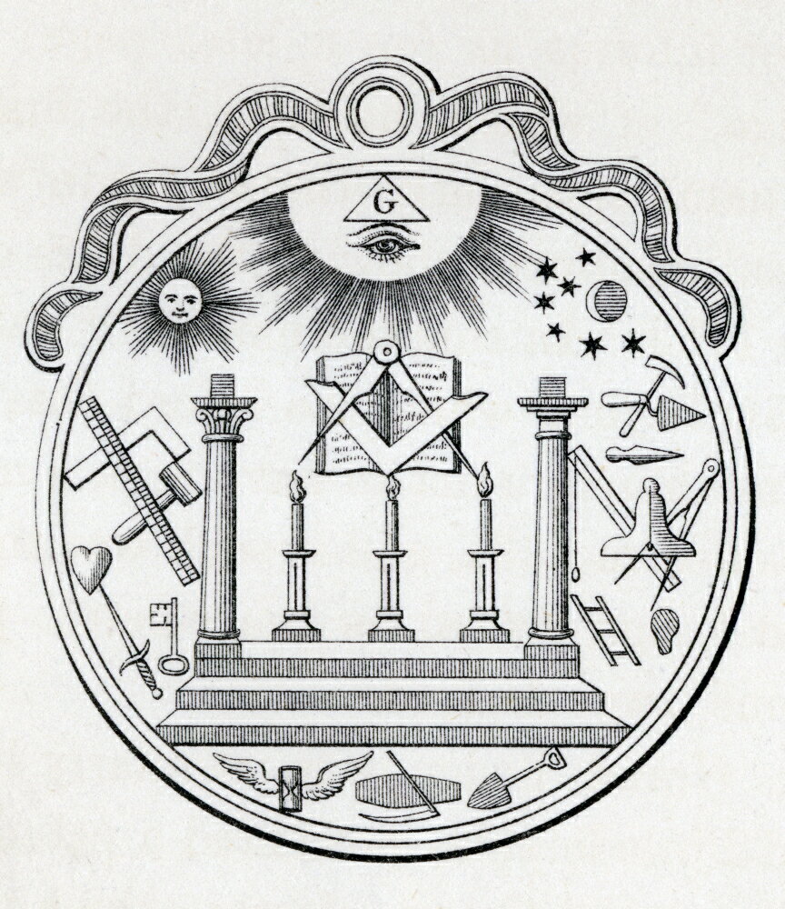 Posterazzi: Masonic Seal Engraving From The Book The History Of ...