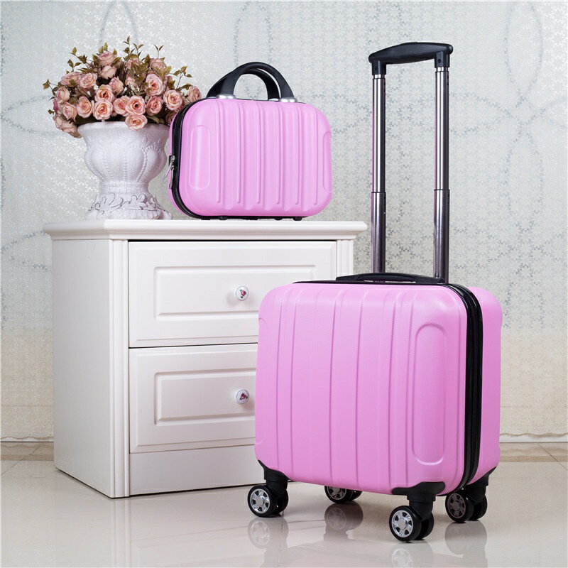 小型行李箱 可印字16寸登機箱小拉桿箱萬向輪18寸密碼旅行箱包行李箱男女