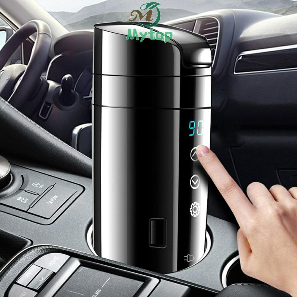 冬季車用燒水杯保溫杯 汽車智慧數顯保溫電熱杯 車用燒水壺----有頻道