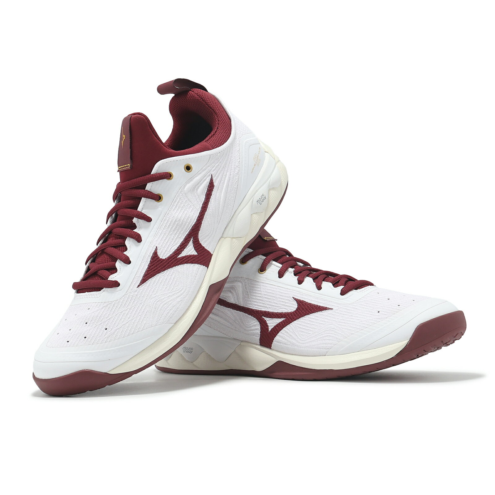 Mizuno 排球鞋 Wave Luminous 2 男鞋 白 紅 襪套 緩衝 室內運動 羽排鞋 美津濃 V1GA2120-45 6