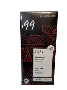Vivani 德國 99%極黑巧克力片 80公克