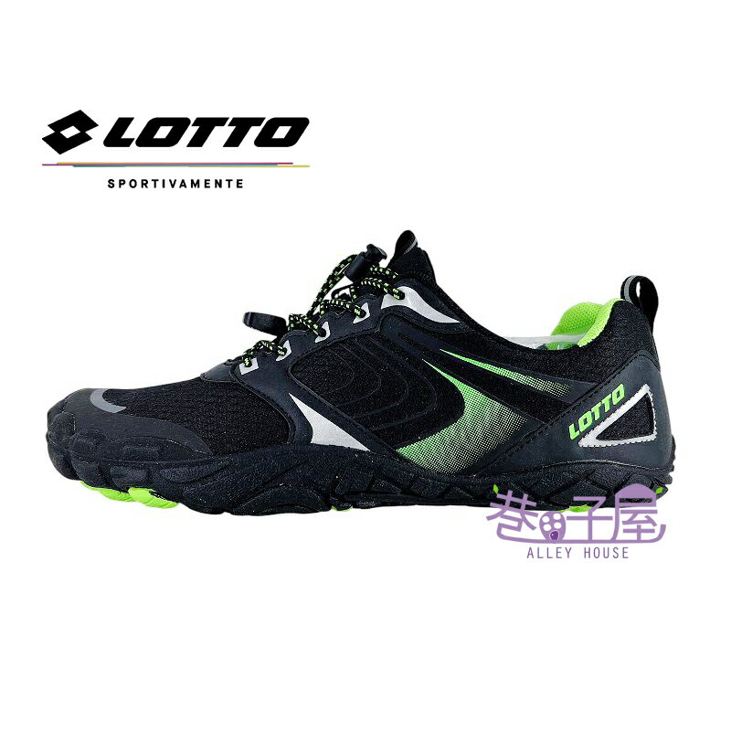 【剪標品出清】LOTTO樂得 男鞋 透氣 排水 溯溪鞋 運動鞋 [LTM33] 黑綠【巷子屋】
