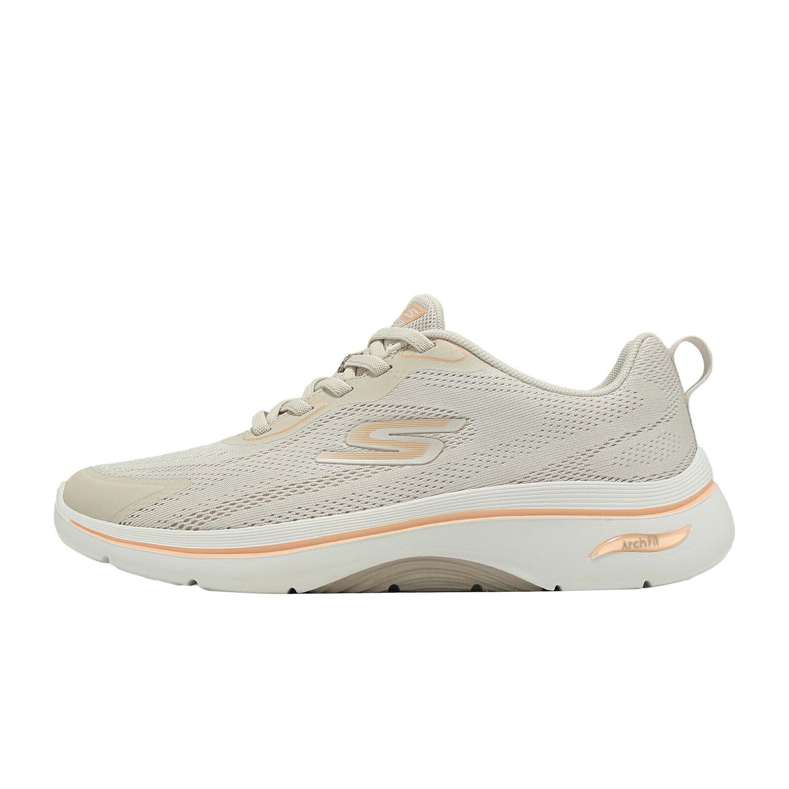 Skechers 健走鞋 Go Walk Arch Fit 2.0 女鞋 寬楦 米 休閒鞋 125346WNTPH