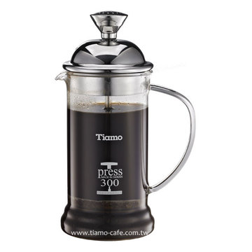 金時代書香咖啡 TIAMO 多功能法式玻璃濾壓壺 300cc HG2112