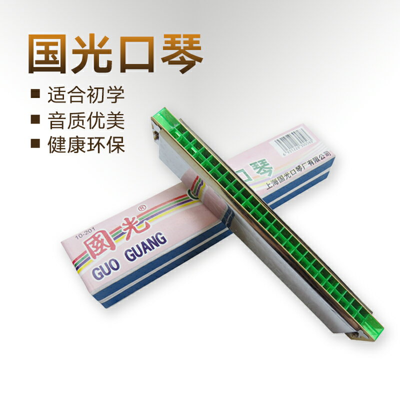 上海國光口琴24孔復音c調初學者自學成人兒童學生入門紙盒裝樂器