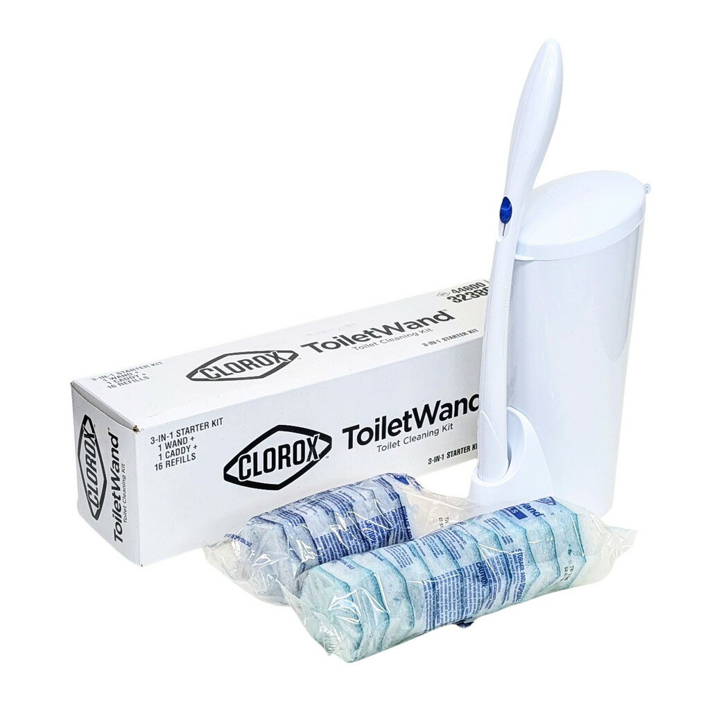 [5美國直購] Clorox 可拋式 馬桶刷 附 底座 + 補充刷頭 16入 ToiletWand 可拋式馬桶刷組 清潔刷