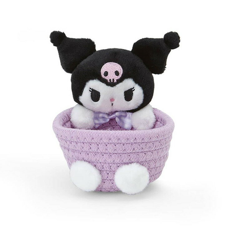 【震撼精品百貨】酷洛米 Kuromi~日本SANRIO三麗鷗 酷洛米玩偶造型收納籃S*88636
