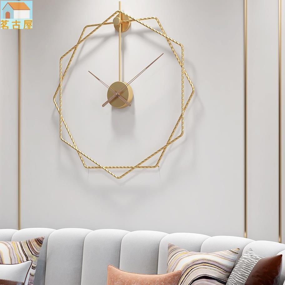 家居創意北歐風簡約掛鐘 輕奢客廳時鐘 靜音鐘錶 造型時鐘