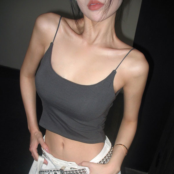 ANNAS 特價 後扭結細肩罩杯BRATOP背心 美背 細肩帶 大露背 無痕背心 胸墊 罩杯 性感 爆乳 辣妹 韓國 1