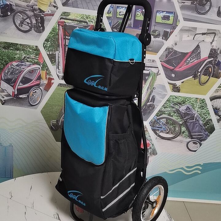 現貨速發！免運 旅行車 爬樓車 購物車 折疊車 買菜車 拉桿車 推車 SCA12正品兩輪鋁合金雙包行李拖車自行車拖車載物戶外旅攝影裝備 八折下殺 特價出 可開發票 可客服賴享受巨額優惠
