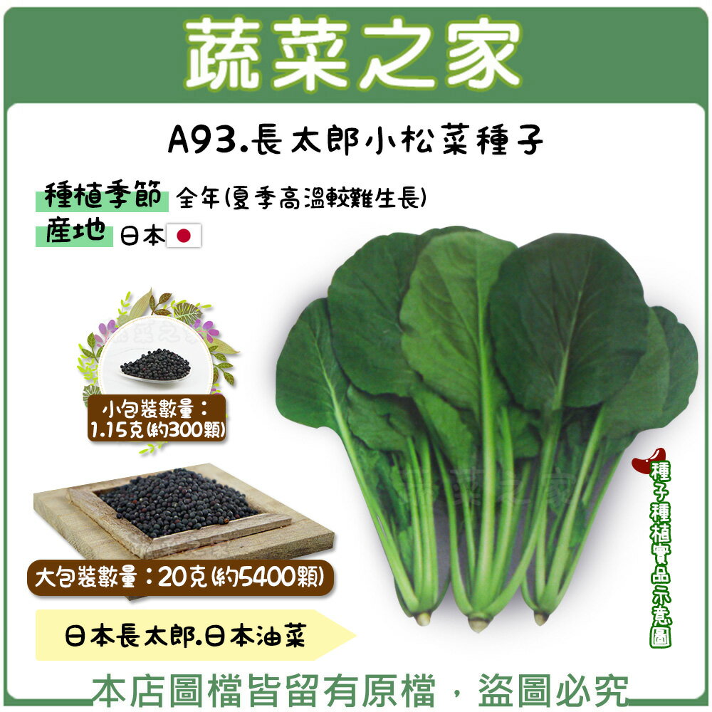 【蔬菜之家】A93.長太郎小松菜種子(共有2種包裝可選)