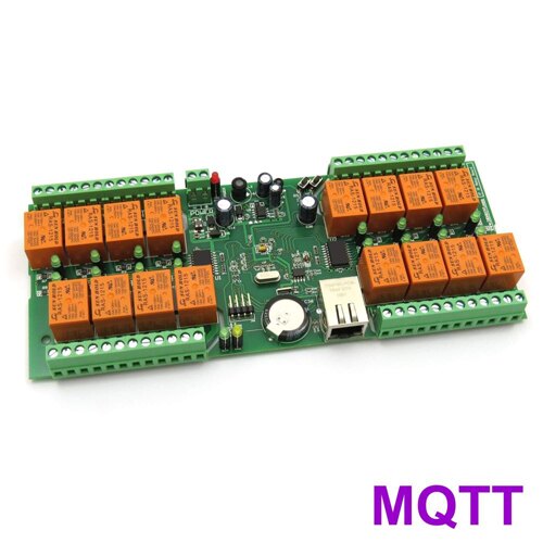 [2美國直購] denkovi 中繼板 smartDEN IoT MQTT Ethernet 16 Relay Board smartDEN IP-16R-MQ-12V-PCB