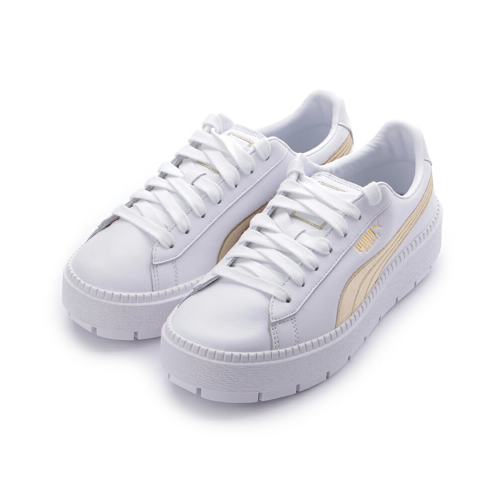 PUMA PLATFORM TRACE VARSITY WNS 復古厚底鞋 白金 367728-02 女鞋