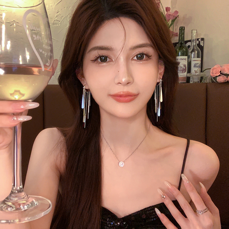 鏡頭感滿分~長款流蘇耳環小眾設計2024年新款輕奢耳釘高級耳飾女【淘夢屋】