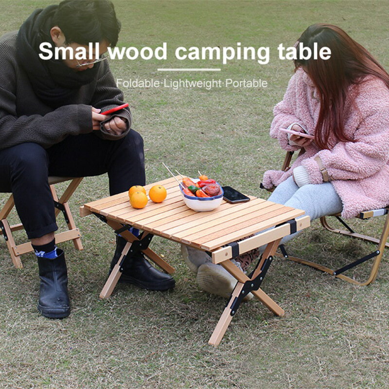 戶外椅 ● 戶外 休閑野營折疊蛋捲桌椅便攜式 自駕遊野餐露營公園燒烤桌子裝備